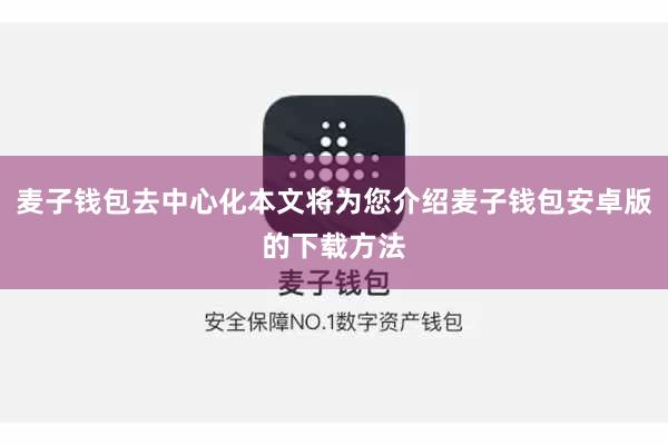 麦子钱包去中心化本文将为您介绍麦子钱包安卓版的下载方法
