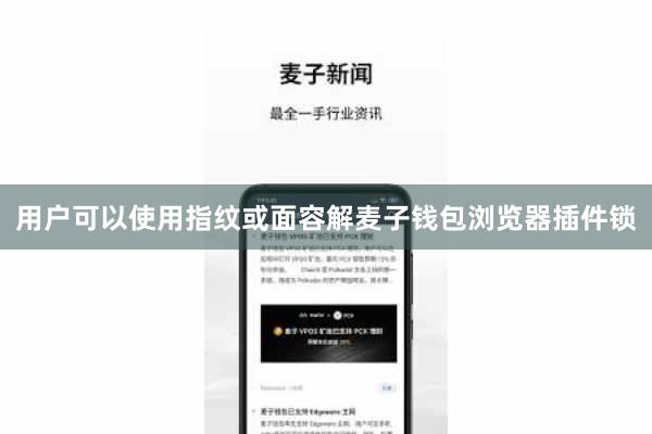 用户可以使用指纹或面容解麦子钱包浏览器插件锁