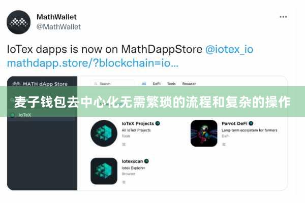 麦子钱包去中心化无需繁琐的流程和复杂的操作