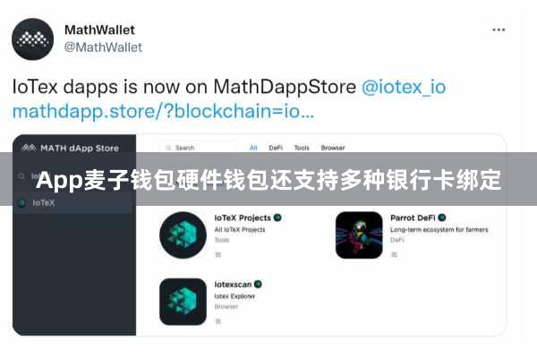 App麦子钱包硬件钱包还支持多种银行卡绑定