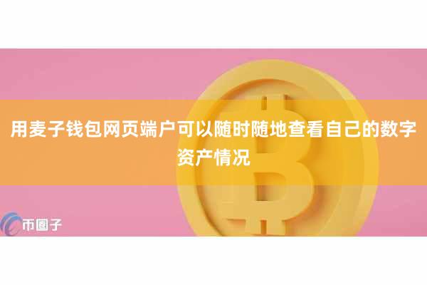 用麦子钱包网页端户可以随时随地查看自己的数字资产情况